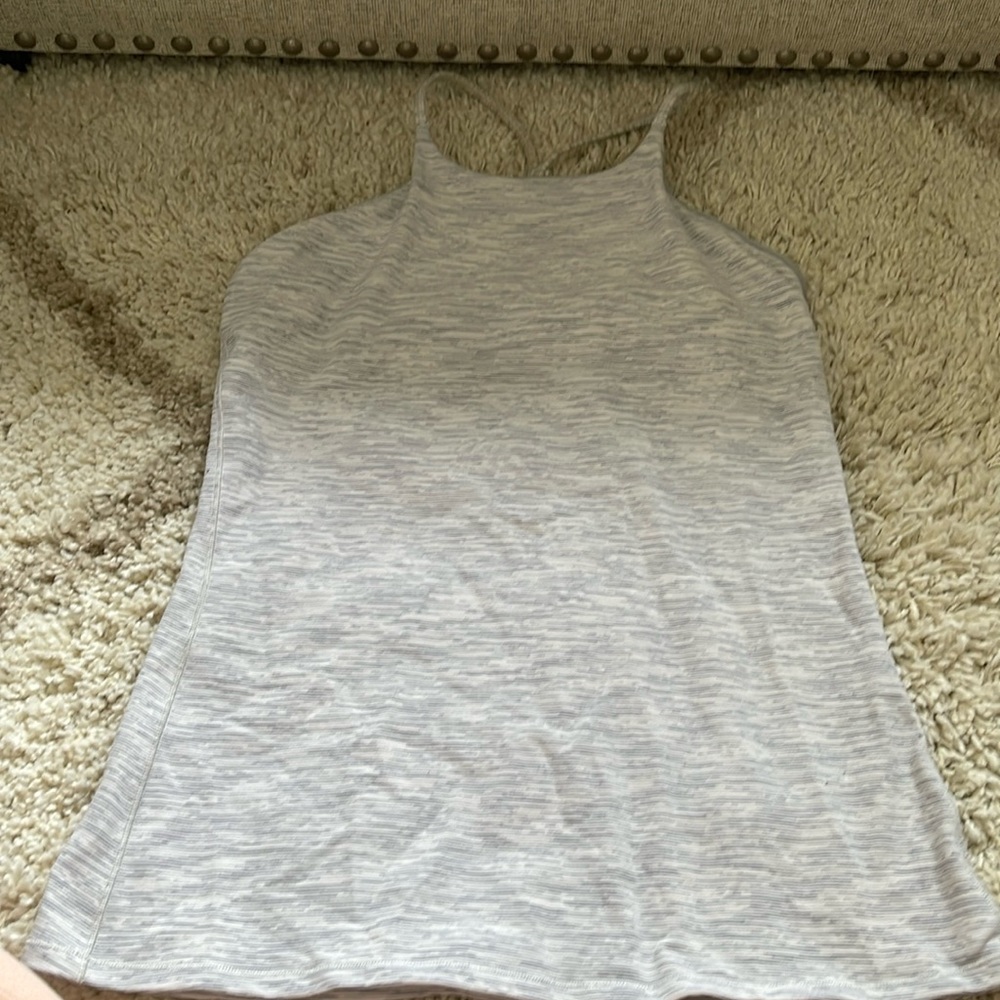lululemon athletica Heathered Light Gray High-Neck Tank Top